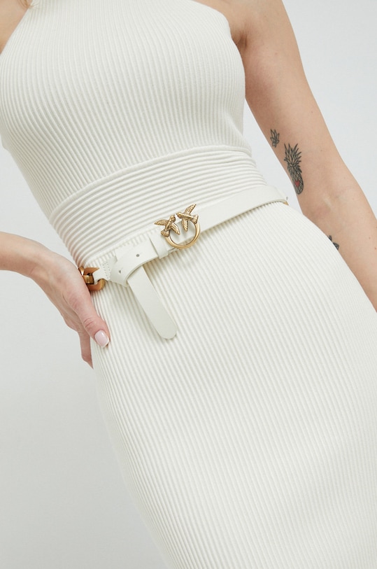 Pinko pasek skórzany biały 100139.A0F1