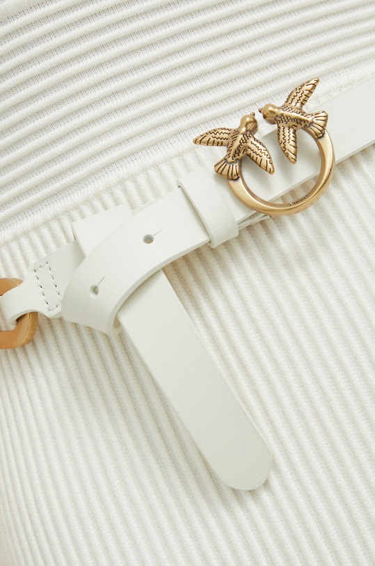 Pinko pasek skórzany biały 100139.A0F1