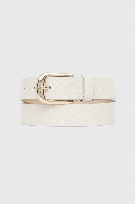 BOSS cintura in pelle beige 50492525