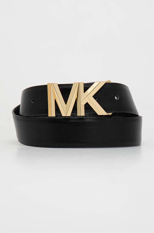 Двосторонній шкіряний ремінь MICHAEL Michael Kors 558818 чорний AW24