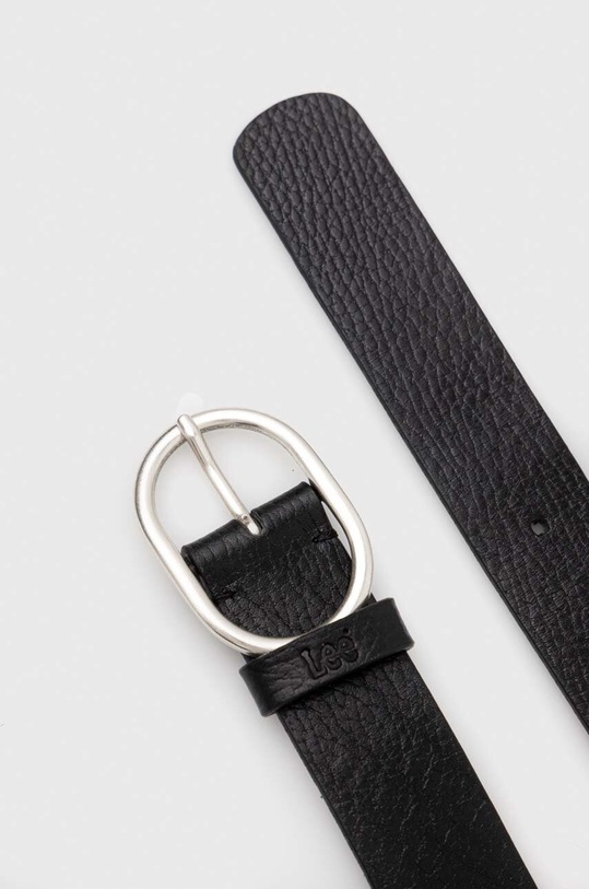 Lee pasek skórzany LP615001 czarny SS23