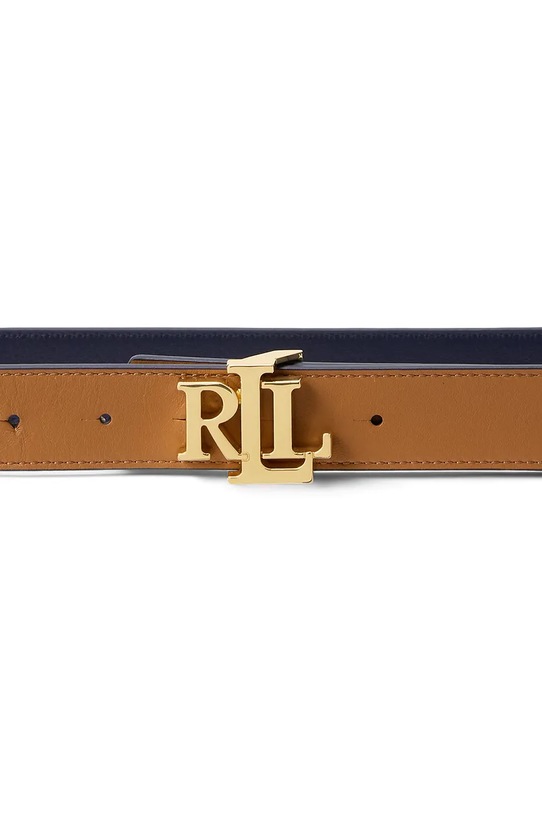 Akcesoria Lauren Ralph Lauren pasek dwustronny damski skórzany 412908984 brązowy