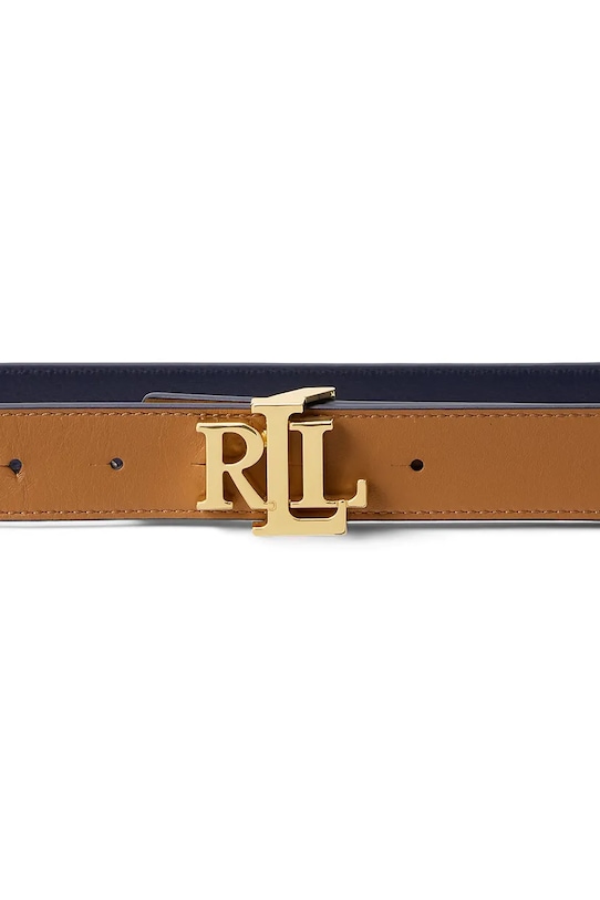 Akcesoria Lauren Ralph Lauren pasek dwustronny damski skórzany 412908984 brązowy