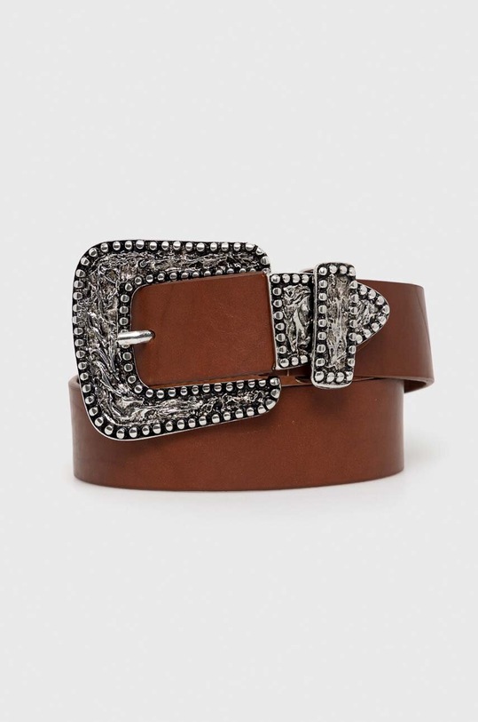 Pepe Jeans curea de piele Jasmine maro PL020825.869