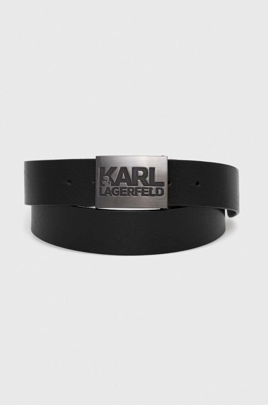 Karl Lagerfeld pasek skórzany czarny 531437.815300