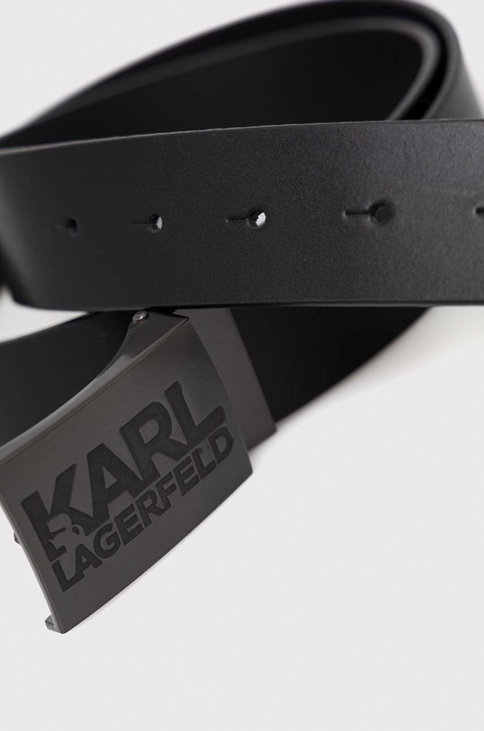 Karl Lagerfeld pasek skórzany 531437.815300 czarny SS23