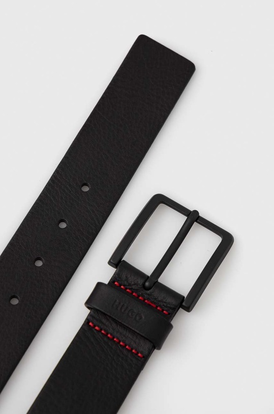 HUGO pasek skórzany 50494208 czarny SS26