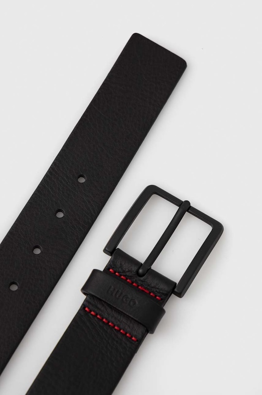 HUGO pasek skórzany 50494208 czarny SS26