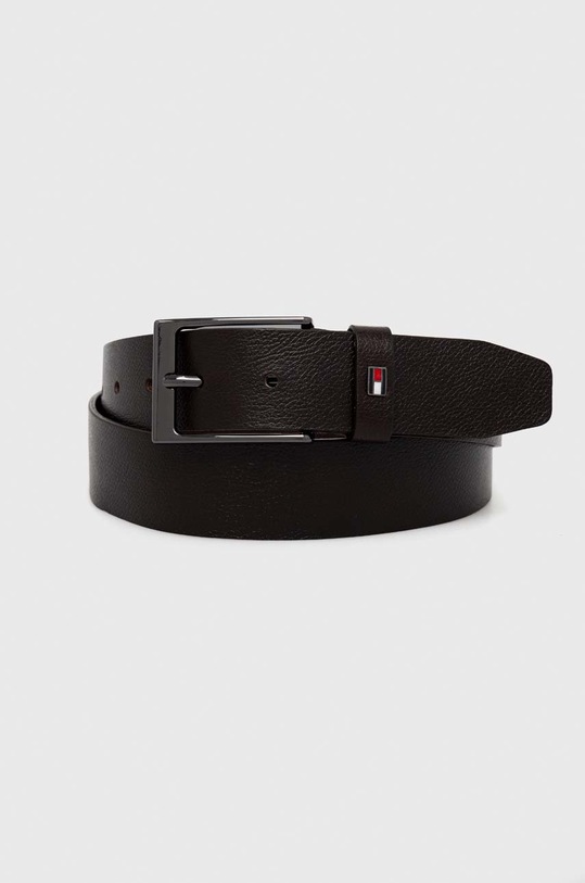 Tommy Hilfiger pasek skórzany Planet friendly brązowy AM0AM10666.PPYX