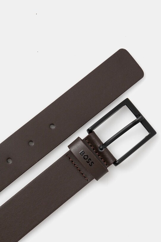 BOSS curea de piele 50486757 maro SS25