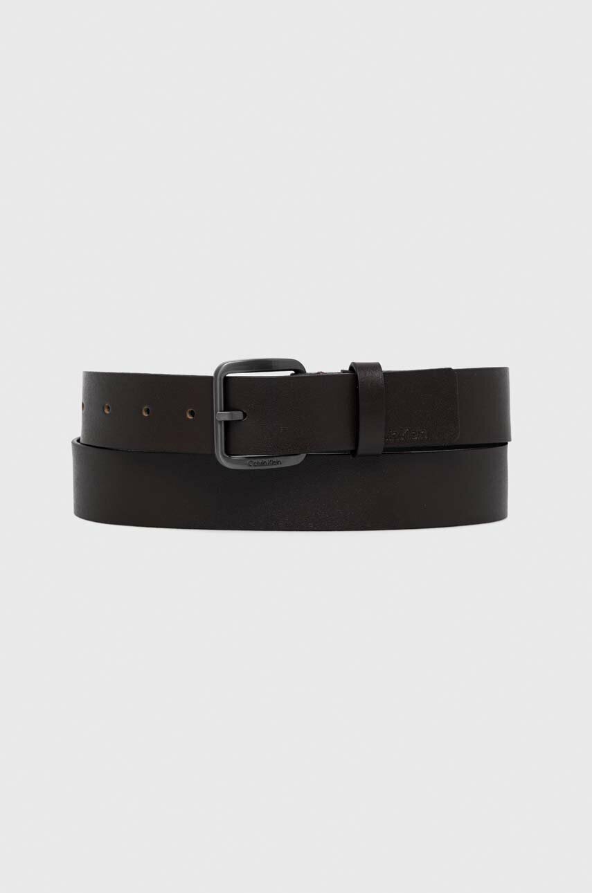 Calvin Klein pasek skórzany Planet friendly brązowy K50K510372.PPYX