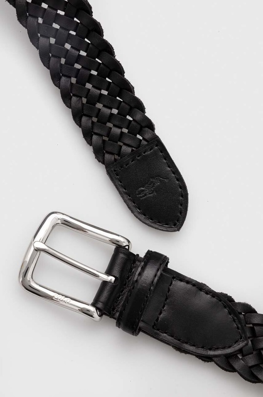 Δερμάτινη ζώνη Polo Ralph Lauren 405688069 μαύρο AW23