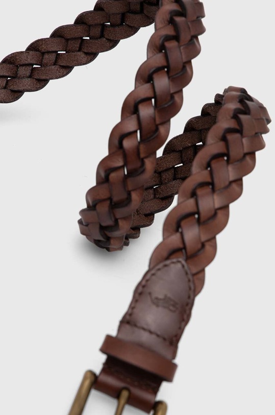 Polo Ralph Lauren pasek skórzany 405805020 brązowy SS24