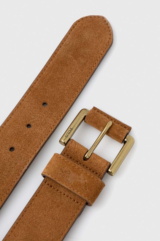 Велурен колан Polo Ralph Lauren 405854526 бежов SS23