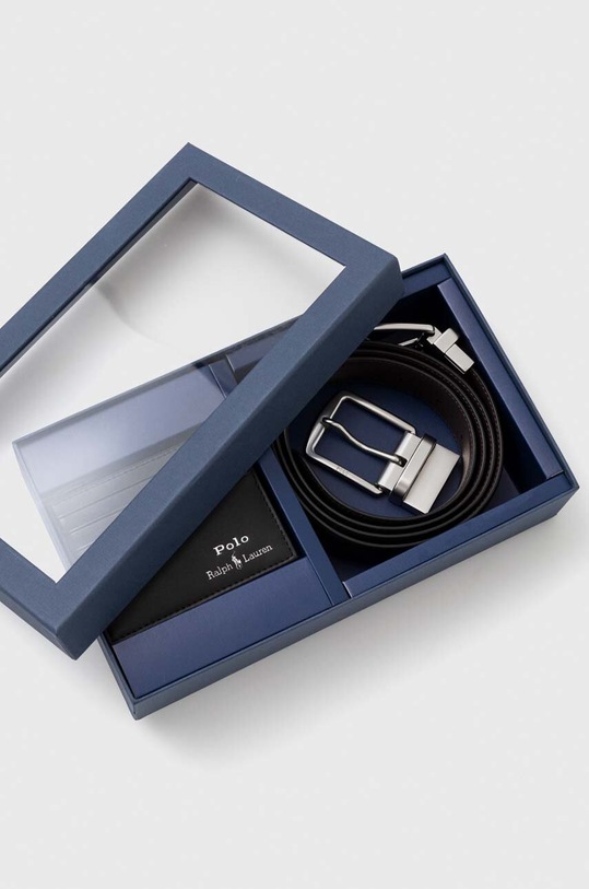 Polo Ralph Lauren pasek i etui na karty skórzane 405880721