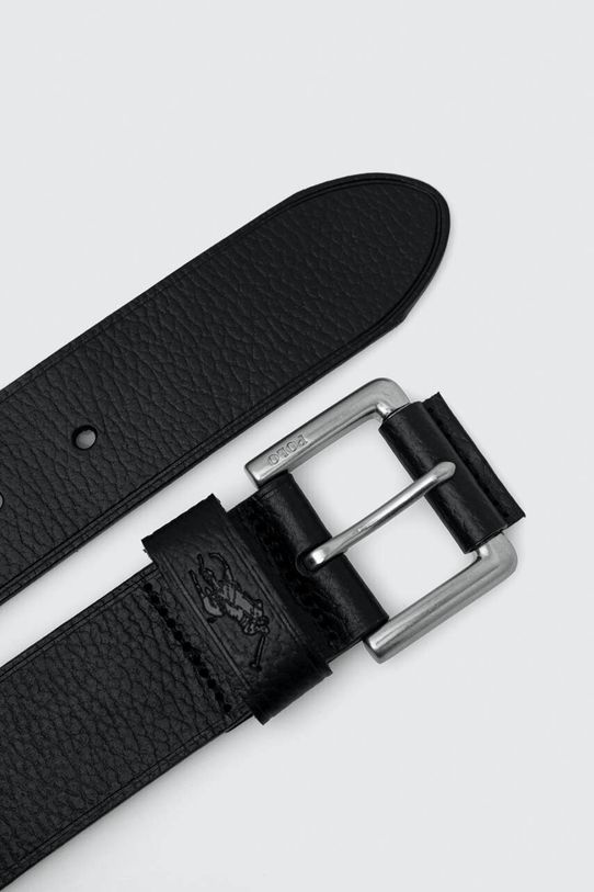 Kožený opasok Polo Ralph Lauren 405898669 čierna AW24