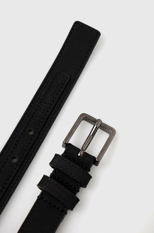 Emporio Armani curea de piele Y4S531.Y209J negru SS23