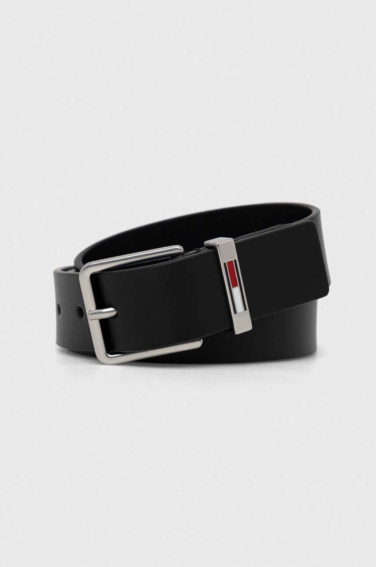 Kožený pásek Tommy Jeans černá AM0AM10911.PPYX