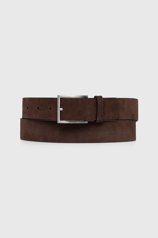HUGO curea din piele intoarsa maro 50497455