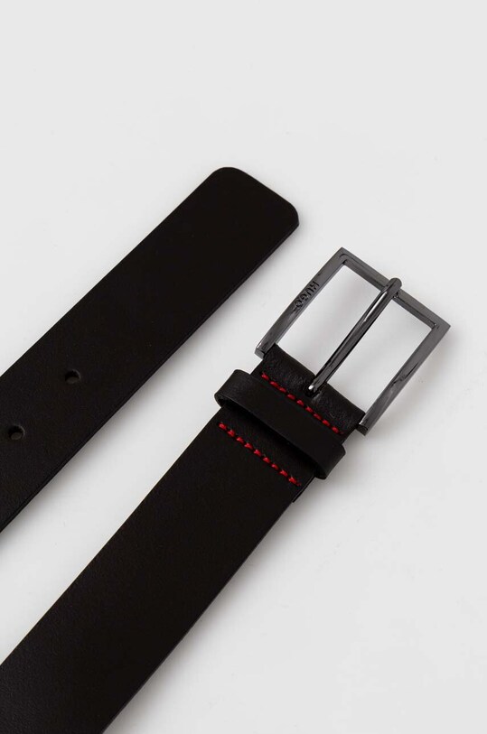 Шкіряний ремінь HUGO 50496596 коричневий AW25