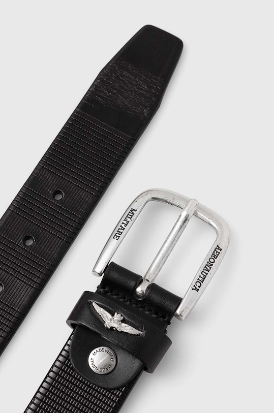 Usnjen pas Aeronautica Militare AM400 črna AA00