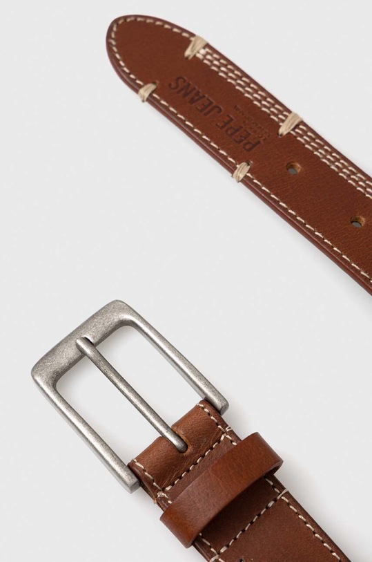 Pepe Jeans curea de piele Freddy PM021002.859 maro SS23