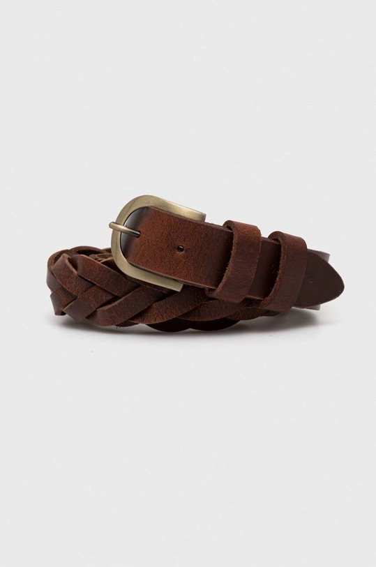 Pepe Jeans curea de piele Planet friendly maro PM021007.869