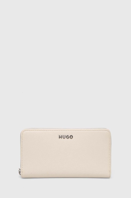Πορτοφόλι HUGO απομίμηση λείου δέρματος μπεζ 50486987