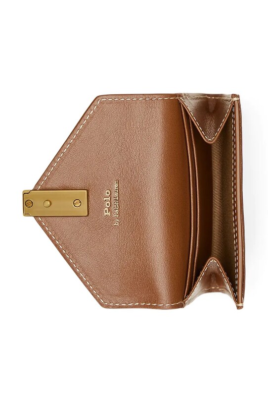 Αξεσουάρ Δερμάτινο πορτοφόλι Polo Ralph Lauren 427886734 καφέ