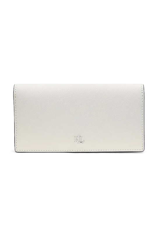 Lauren Ralph Lauren portafoglio in pelle pelle fiore bianco 432802917