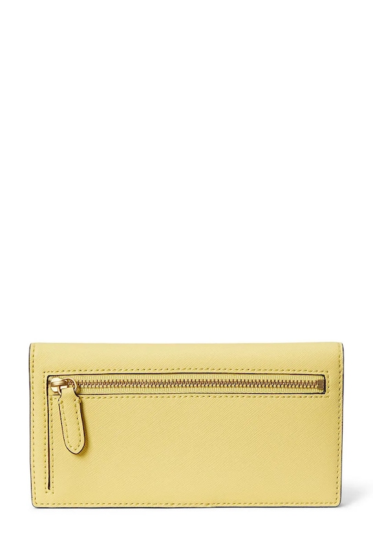 Lauren Ralph Lauren portfel damski skórzany 432802917 żółty SS26