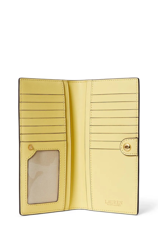 Akcesoria Lauren Ralph Lauren portfel damski skórzany 432802917 żółty