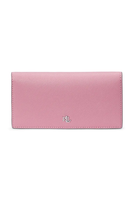 Kožená peněženka Lauren Ralph Lauren přírodní kůže růžová 432802917