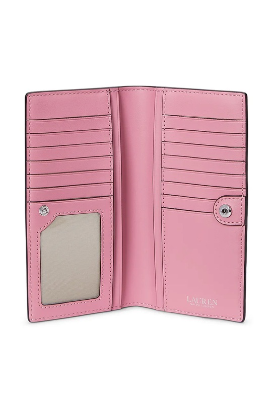 Akcesoria Lauren Ralph Lauren portfel skórzany 432802917 różowy