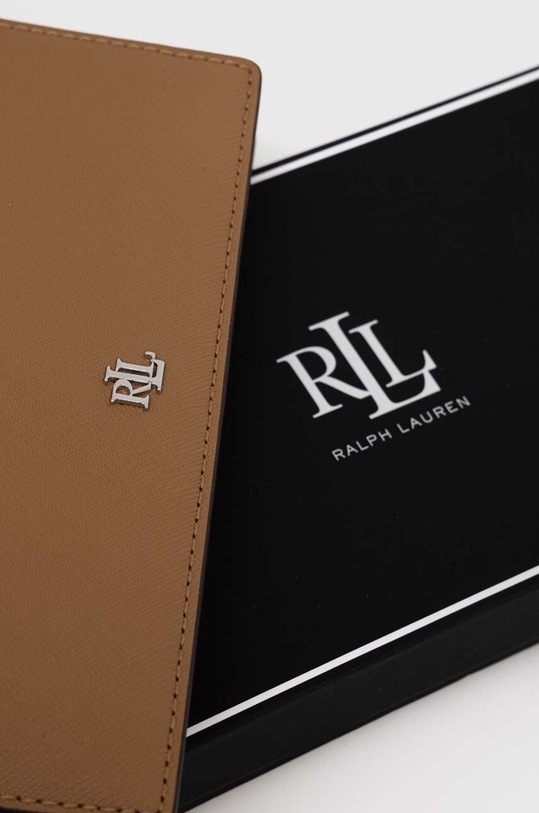Δερμάτινο πορτοφόλι Lauren Ralph Lauren καφέ 432802917