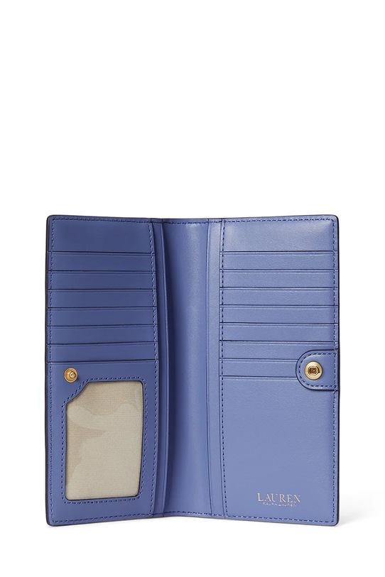 Akcesoria Lauren Ralph Lauren portfel damski skórzany 432802917 niebieski