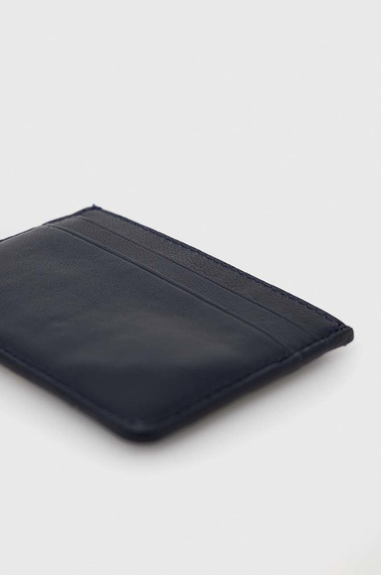 Usnjen etui za kartice Lauren Ralph Lauren 432891187 mornarsko modra SS23