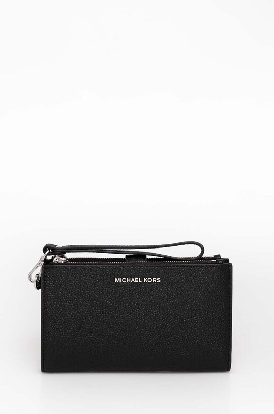Δερμάτινο πορτοφόλι MICHAEL Michael Kors λείο δέρμα μαύρο 34F9SAFW4L