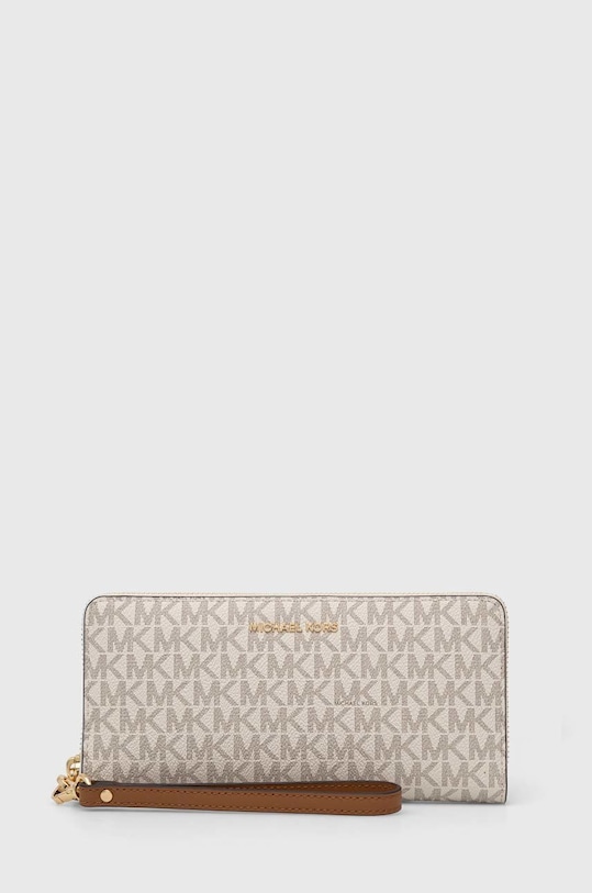 MICHAEL Michael Kors portfel imitacja skóry licowej beżowy 34F1GJ6E7B