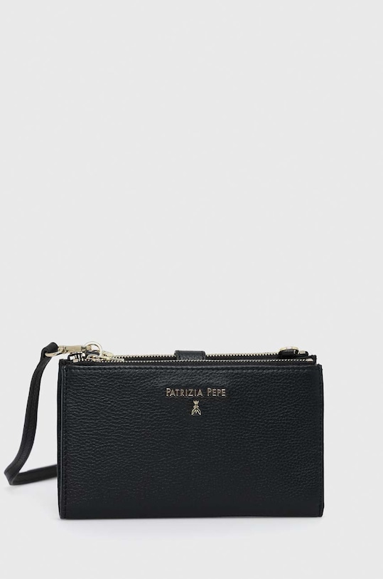 Patrizia Pepe portfel skórzany skóra licowa czarny CQ9774.L001