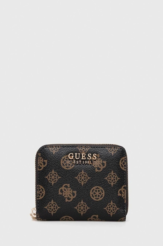 Guess portfel LAUREL imitacja skóry licowej czarny SWPG85.00370