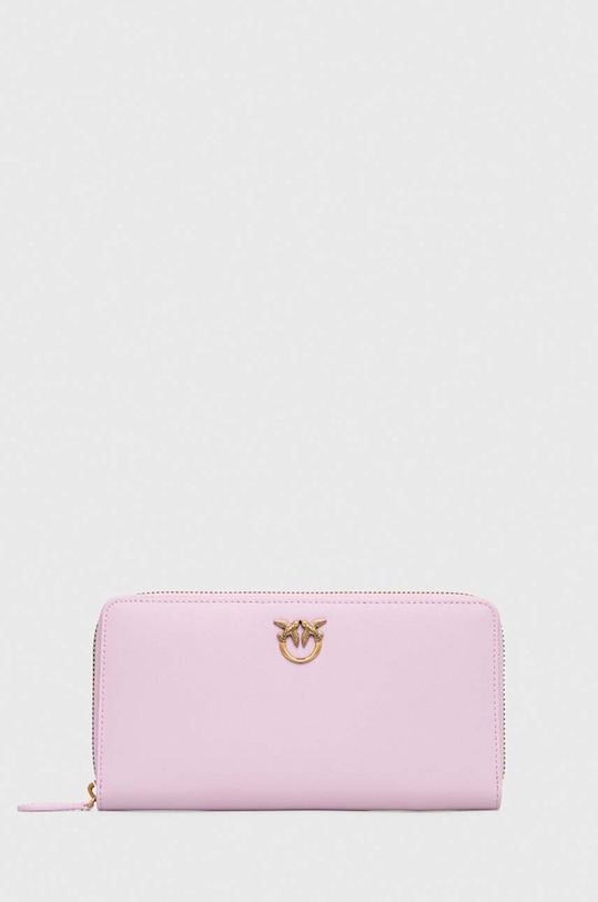 Pinko portfel skórzany fioletowy 100250.A0F1