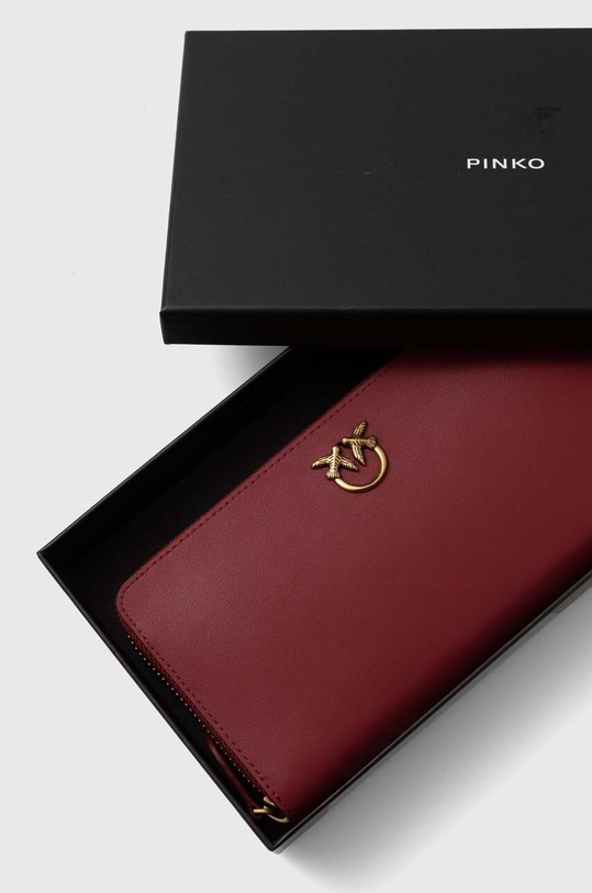 Pinko portfel skórzany bordowy 100250.A0F1