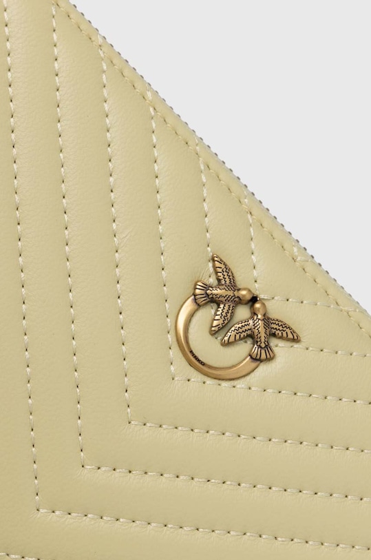 Akcesoria Pinko portfel skórzany 100250.A0GK beżowy