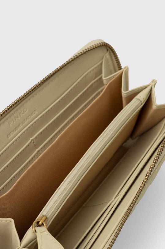 Pinko portfel skórzany beżowy 100250.A0GK
