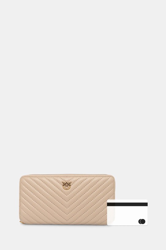 Pinko portofel de piele bej 100250.A0GK