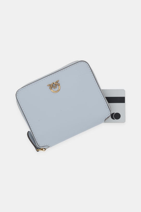 Pinko portfel skórzany niebieski 100249.A0F1