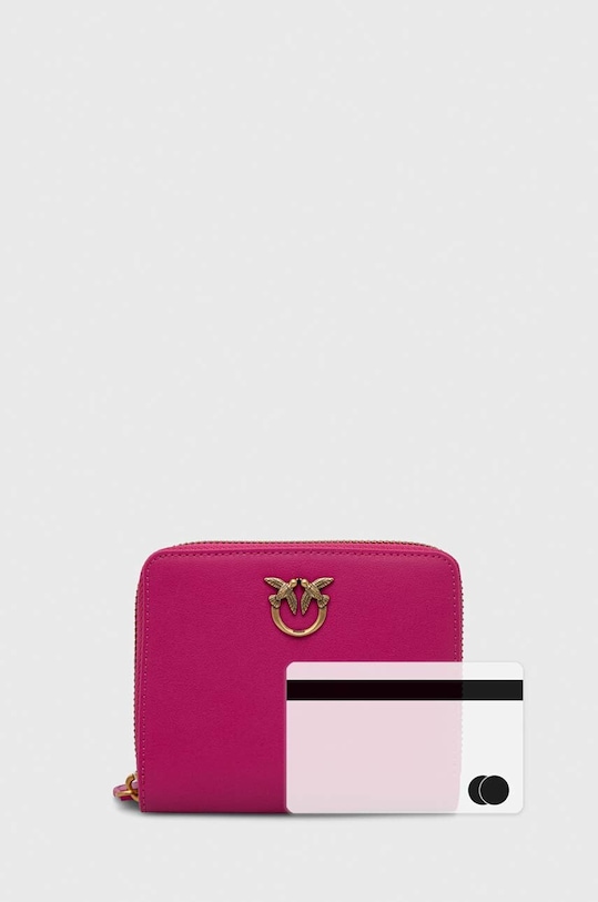 Pinko portfel skórzany 100249.A0F1 różowy