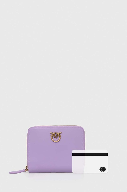 Pinko portfel skórzany 100249.A0F1 fioletowy