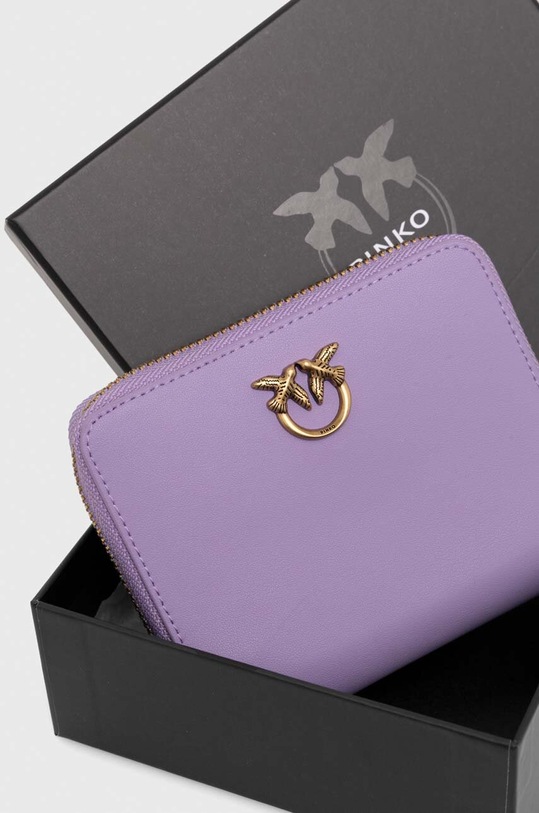 Pinko portfel skórzany fioletowy 100249.A0F1